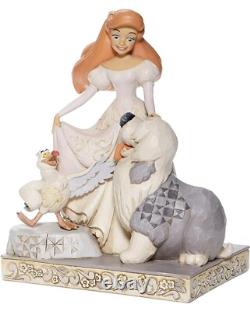 Jim Shore Disney Traditions White Woodland Ariel with Scuttle & Max 6008066