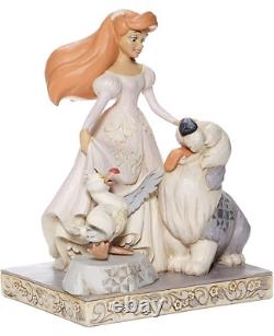 Jim Shore Disney Traditions White Woodland Ariel with Scuttle & Max 6008066