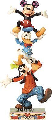 Jim Shore Disney Traditions by Enesco Goofy, Donald and Mickey Stacked Figurine