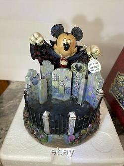 Jim Shore Disney Vampire Mickey Mouse A Sweet Surprise Halloween Candy Dish MIB