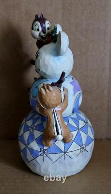 Jim Shore Disney Woodland Winter Wonderland Chip and Dale Snowman 4016569