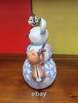 Jim Shore Disney Woodland Winter Wonderland Chip and Dale Snowman 4016569
