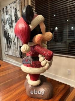Jim Shore Enesco Folk Art 16.5 H Christmas Mickey Mouse Santa Disney Traditions