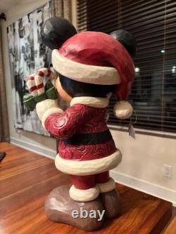 Jim Shore Enesco Folk Art 16.5 H Christmas Mickey Mouse Santa Disney Traditions