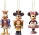 Jim Shore Enesco Mickey Minnie & Donald Duck Nutcracker Ornament Set Of 3 Nwt