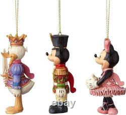 Jim Shore Enesco Mickey Minnie & Donald Duck Nutcracker Ornament Set of 3 NWT