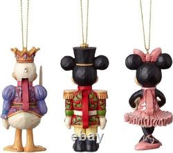Jim Shore Enesco Mickey Minnie & Donald Duck Nutcracker Ornament Set of 3 NWT