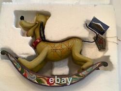 Jim Shore Faithful Friend Pluto Dog Rocking Horse Enesco Walt Disney Traditions