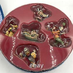 Jim Shore Mickey Holiday 5 Ornament Set Disney Traditions Goofy Donald Pluto