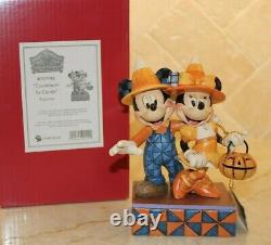 Jim Shore RARE Mickey & Minnie Mouse Halloween Countdown to Candy 4057948 NIB
