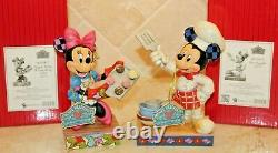 Jim Shore RARE Retired Disney Mickey Minnie Mouse Chef Cook Baker Cupcakes NIB