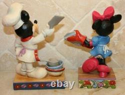 Jim Shore RARE Retired Disney Mickey Minnie Mouse Chef Cook Baker Cupcakes NIB