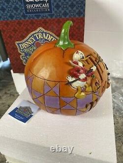 Jim Shore Vampire Mickey & Devil Donald Halloween Pumpkin Trick Or Treat MIB