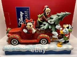 MICKEY & FRIENDS Loads of Christmas Cheer Figure Disney Jim Shore Red Truck Tree