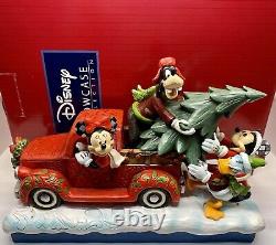 MICKEY & FRIENDS Loads of Christmas Cheer Figure Disney Jim Shore Red Truck Tree