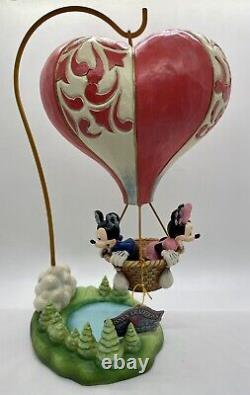 MICKEY & MINNIE MOUSE Love Takes Flight Figure Jim Shore NEW Heart Air Balloon