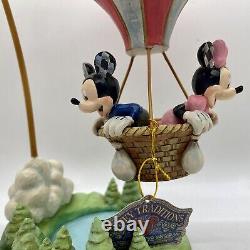 MICKEY & MINNIE MOUSE Love Takes Flight Figure Jim Shore NEW Heart Air Balloon