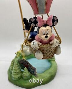 MICKEY & MINNIE MOUSE Love Takes Flight Figure Jim Shore NEW Heart Air Balloon