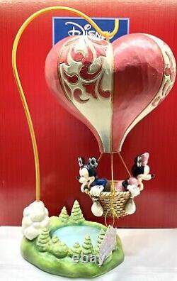 MICKEY & MINNIE MOUSE Love Takes Flight Figure Jim Shore NEW Heart Air Balloon