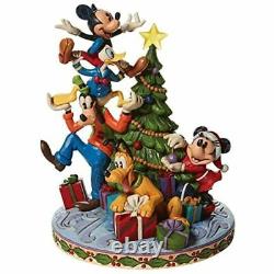 Merry Tree Trimming Jim Shore Disney Traditions 6008979 Christmas Mickey NEW