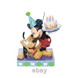 Mickey Birthday Cake Figurine 6.2in Multicolor Traditions by Jim Shore Gift