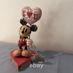 NEW Mickey Mouse with Heart Balloon, 4026087, Disney Traditions Jim Shore Enesco