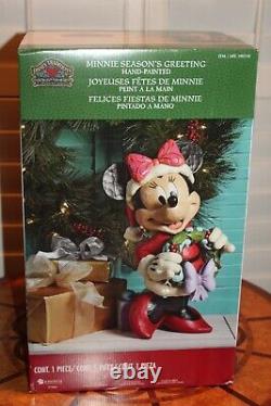 NEW! NIB! Disney Traditions JIM SHORE Christmas MINNIE MOUSE 17 Figurine Sealed