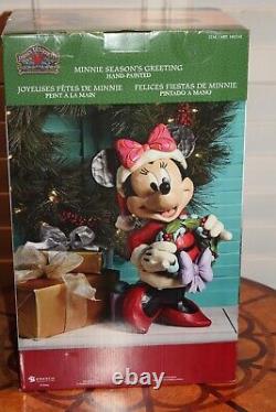 NEW! NIB! Disney Traditions JIM SHORE Christmas MINNIE MOUSE 17 Figurine Sealed