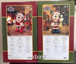 NIB Enesco Disney Traditions Jim Shore Holiday Mickey & Minnie WithBells 17 Statu