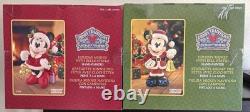 NIB Enesco Disney Traditions Jim Shore Holiday Mickey & Minnie WithBells 17 Statu