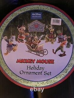 NIB JIM SHORE DISNEY TRADITIONS MICKEY MOUSE HOLIDAY ORNAMENT Set