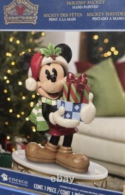 New Disney Traditions Enesco Jim Shore Holdiay Painted Mickey Minnie You Choose