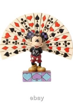 New Jim Shore Disney Traditions Mickey Mouse All decked out Playing Card Figure