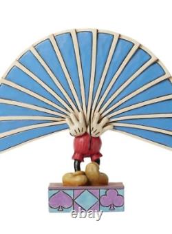 New Jim Shore Disney Traditions Mickey Mouse All decked out Playing Card Figure