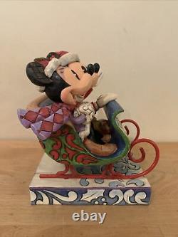 RARE Disney Jim Shore Mickey & Minnie Mouse Old Fashioned Sleigh Ride 4013970