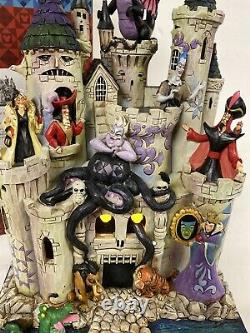 RARE Disney Jim shore Halloween Villains Tower Of Fright Maleficient Ursula MIB