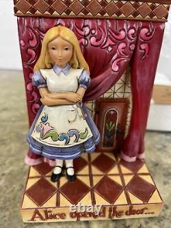 RARE Jim Shore Disney Alice in Wonderland Rabbit Found Wonderland Open Door New