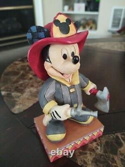 RARE Jim Shore Disney Enesco MICKEY TO THE RESCUE Firefighter. Read description