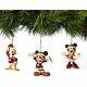 Rare Jim Shore Disney Santa Mickey Minnie & Donald Christmas Ornaments 4039088