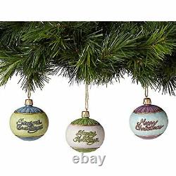 RARE Jim Shore Disney Traditions Fab Five Christmas Ornament Ball 2015 Set