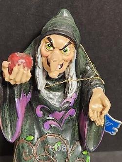 RARE Jim Shore Disney Traditions SNOW WHITE WITCH TAKE A BITE Enesco with Box