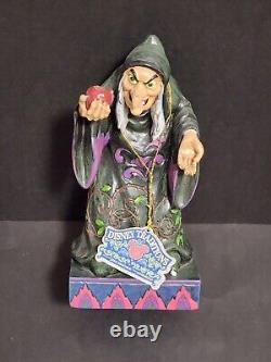 RARE Jim Shore Disney Traditions SNOW WHITE WITCH TAKE A BITE Enesco with Box