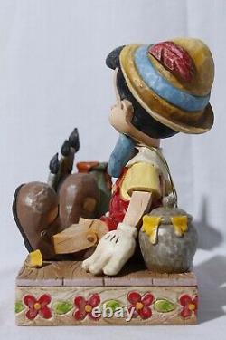 Rare Disney Traditions Jim Shore Enesco Pinocchio Carved From The Heart