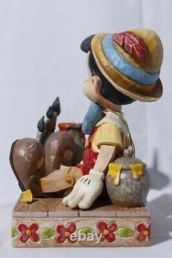 Rare Disney Traditions Jim Shore Enesco Pinocchio Carved From The Heart