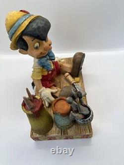 Rare Disney Traditions Jim Shore Pinocchio Carved From The Heart 4005220