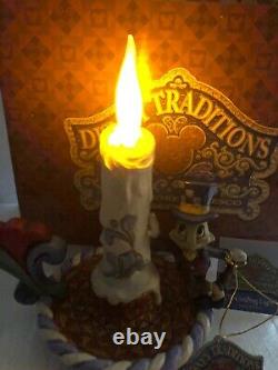 Rare HAND SIGNED JIM SHORE Disney JIMINY CRICKET Candle Guiding Light PINOCCHIO