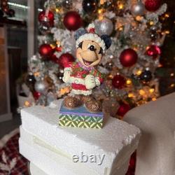 Retired Enesco Disney Traditions Santa Mickey Mouse Figurine #4041806
