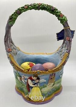 SNOW WHITE EASTER BASKET with 3 EGGS Figure Jim Shore Disney 2023 NEW Seven Dwarfs