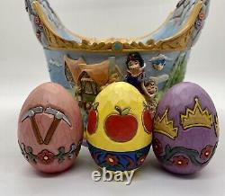 SNOW WHITE EASTER BASKET with 3 EGGS Figure Jim Shore Disney 2023 NEW Seven Dwarfs