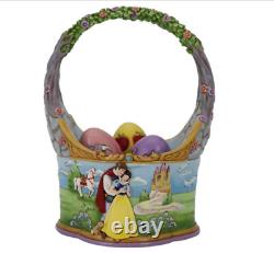 SNOW WHITE EASTER BASKET with 3 EGGS Figure Jim Shore Disney 2023 NEW Seven Dwarfs